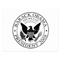 Barack Obama Presidential Seal 2008 Postcard