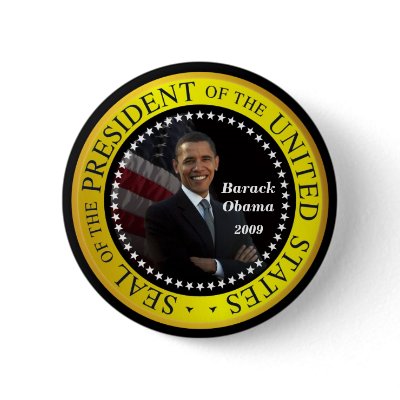 Barack Obama - Presidential Seal Button by inauguration_2009