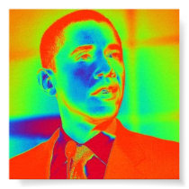 Barack Obama Psychadelic Print by stacitray Barack Obama Psychadelic Print