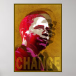 Barack Obama Red & Gold Posters