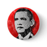 Barack Obama Red Portrait Pins