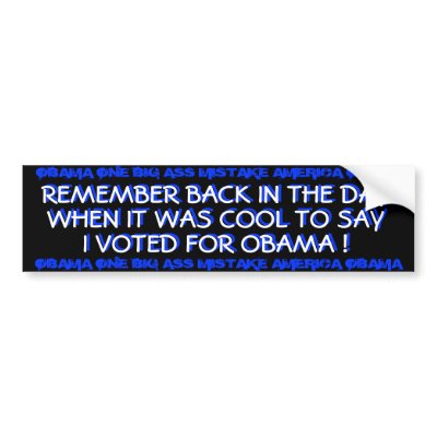 BARACK OBAMA - REMEMBER BACK IN THE DAY BUMPER STICKER by THEBUDMAN