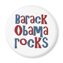 Barack Obama Rocks magnets by TeeShirtsTShirts Barack Obama Rocks magnets