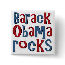 Barack Obama Rocks Tees and Gifts buttons by TeeShirtsTShirts Barack Obama Rocks Tees and Gifts buttons