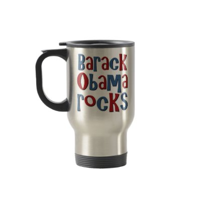 Barack Obama Rocks Tees and Gifts Mugs by TeeShirtsTShirts