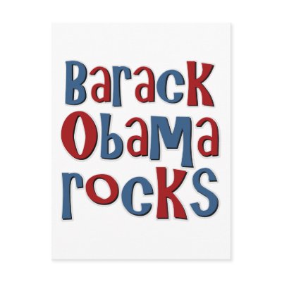 Barack Obama Rocks Tees and Gifts Post Card by TeeShirtsTShirts