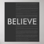 Barack Obama’s Victory Speech "believe" poster