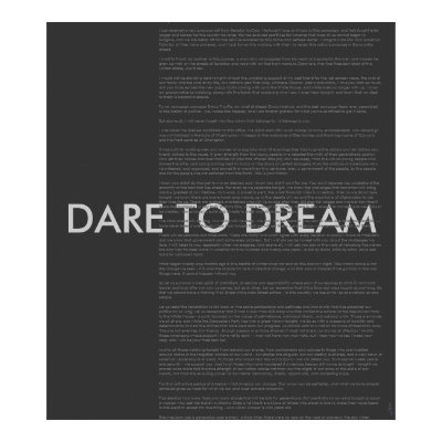Barack Obama’s Victory Speech "dare to dream" Print by El_Moro_Flamenco