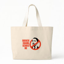 BARACK OBAMA SCARES ME / ANTI-OBAMA T-SHIRT bags