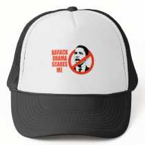 BARACK OBAMA SCARES ME / ANTI-OBAMA T-SHIRT hats