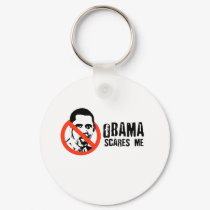 BARACK OBAMA SCARES ME keychains by antiobama BARACK OBAMA SCARES ME keychains
