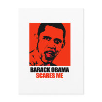 BARACK OBAMA SCARES ME postcards