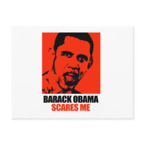 BARACK OBAMA SCARES ME postcards
