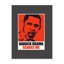 BARACK OBAMA SCARES ME postcards