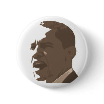 Barack Obama Sepia Portrait Button