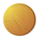Barack Obama Shiny Penny Circular Magnet
