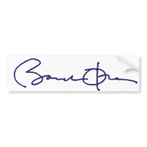 Barack Obama Signature bumper stickers by talliktok_katauyak Barack Obama Signature bumper stickers