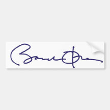 Barack Obama Signature Bumper Stickers