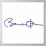 Barack Obama Signature Print