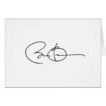 BARACK OBAMA SIGNED AUTOGRAPH.png Greeting Card