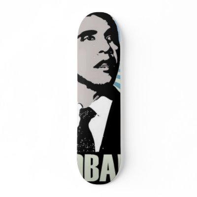 Barack Obama Skateboard by FetePromotions