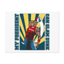 Barack Obama Slam Dunk postcards by BarackObamaGifts Barack Obama Slam Dunk postcards