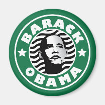 Barack Obama Star Caffeine Fridge Magnet