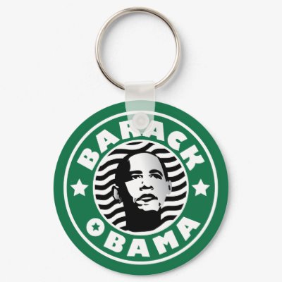 Barack Obama Star Caffeine Key Chains by spacedust