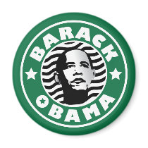 Barack Obama Star Caffeine Fridge Magnet