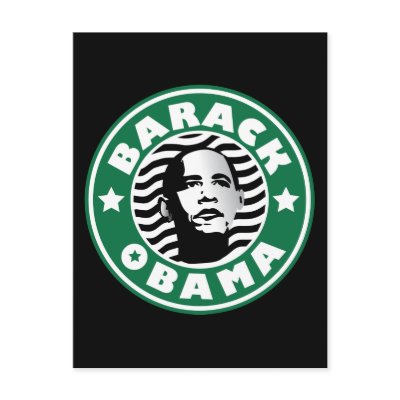 Barack Obama Star Caffeine Post Cards by spacedust