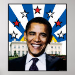 Barack Obama Stars & Stripes Poster