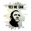 Barack Obama. Stencil background concrete t-shirts
