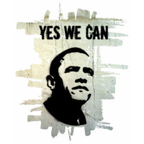 Barack Obama. Stencil background concrete t-shirts