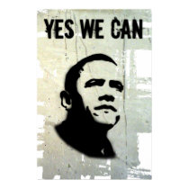 Barack Obama. Stencil concrt Poster poster