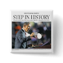 Barack Obama: Step in History Button