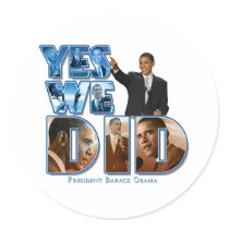 Barack Obama Round Sticker