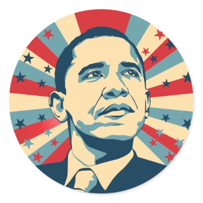 Barack Obama Round Sticker