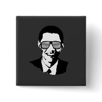 Barack Obama Sunglasses buttons by obamashirts Barack Obama Sunglasses buttons