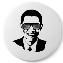 Barack Obama Sunglasses buttons by obamashirts Barack Obama Sunglasses buttons