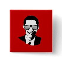 Barack Obama Sunglasses buttons by obamashirts Barack Obama Sunglasses buttons