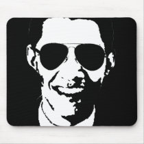 Barack Obama sunglasses mousepads by ElectionGear Barack Obama sunglasses mousepads