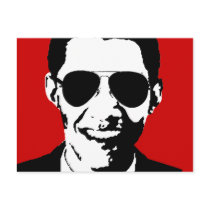 Barack Obama sunglasses postcards by ElectionGear Barack Obama sunglasses postcards