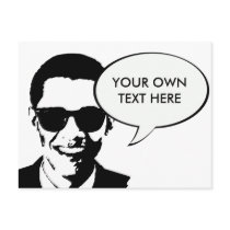 Barack Obama Sunglasses postcards by Politicaltshirts Barack Obama Sunglasses postcards