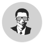 Barack Obama Sunglasses Round Sticker