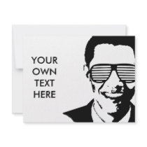 Barack Obama Sunglasses Stripes invitations by Politicaltshirts Barack Obama Sunglasses Stripes invitations