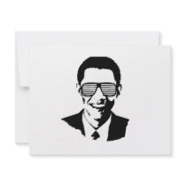 Barack Obama Sunglasses Stripes invitations by obamashirts Barack Obama Sunglasses Stripes invitations