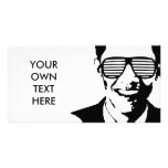 Barack Obama Sunglasses Stripes Picture Card