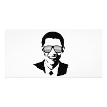 Barack Obama Sunglasses Stripes photo cards by obamashirts Barack Obama Sunglasses Stripes photo cards