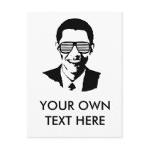 Barack Obama Sunglasses Stripes postcards by obamashirts Barack Obama Sunglasses Stripes postcards
