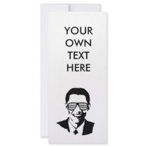 Barack Obama Sunglasses Stripes Full Color Rack Card